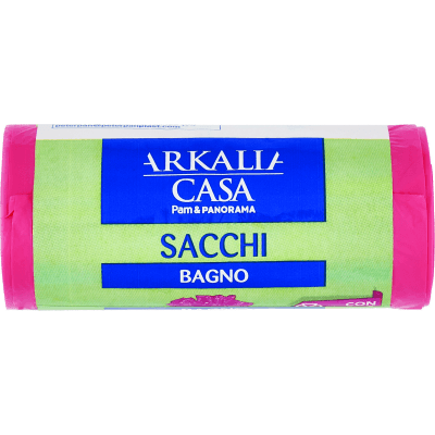 Sacco immondizia bagno con lacci rosa 10lt 35x50cm 20 pezzi