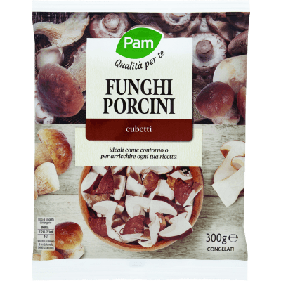 PAM Qualità per te Funghi Porcini cubetti Congelati 300 g