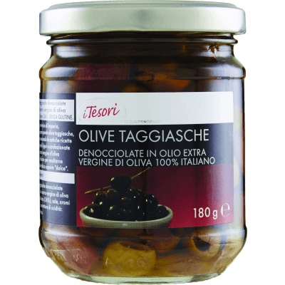 Raineri Olive Taggiasche Denocciolate in Olio Extra Vergine di Oliva 33% 180 g