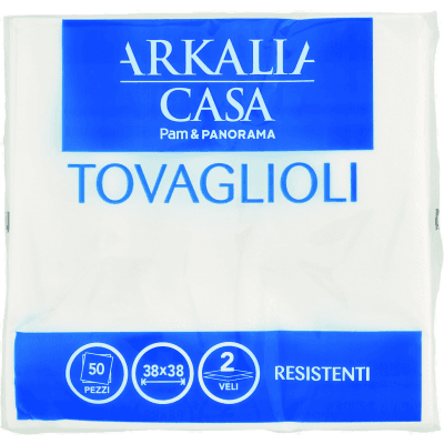 ARKALIA CASA Tovaglioli Resistenti 2 Veli 38x38 50 pz