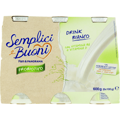 SEMPLICI E BUONI Probiotico Drink Bianco 600g (100g x 6)