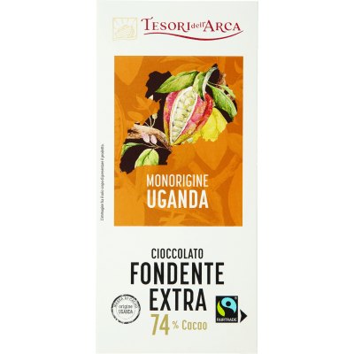 TESORI DELL'ARCA Cioccolato Fondente Extra 74% Cacao 100 g