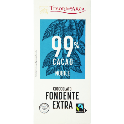 TESORI DELL'ARCA Cioccolato Fondente Extra 99% Cacao Nobile 100 g