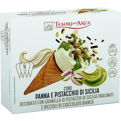Tesori dell'arca coni panna e pistacchio siciliax4