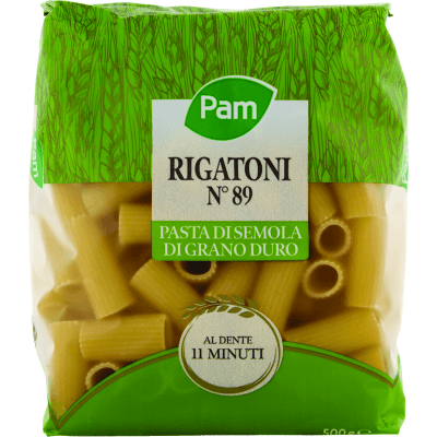 PAM Rigatoni N° 89 Pasta di Semola di Grano Duro 500 g