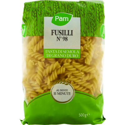 PAM Fusilli N° 98 Pasta di Semola di Grano Duro 500 g