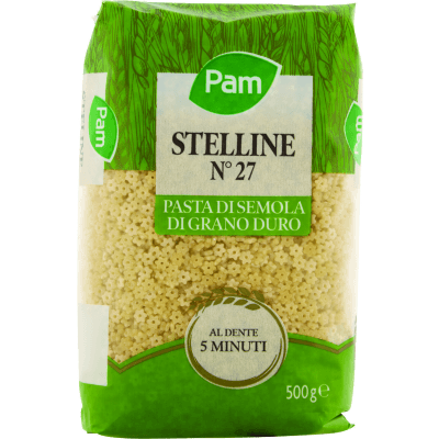PAM Stelline N° 27 Pasta di Semola di Grano Duro 500 g