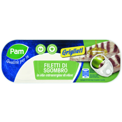 PAM Qualità per te Filetti di Sgombro in olio extravergine di oliva 120 g