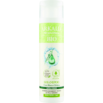 ARKALIA BIO Shampoo con Aloe e Ortica Capelli Grassi 250 ml