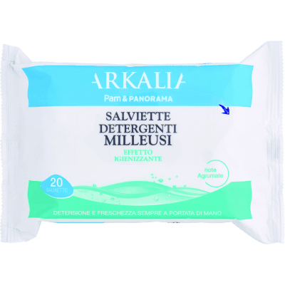 ARKALIA Salviette Detergenti Milleusi Igienizzante note Agrumate 20 pz