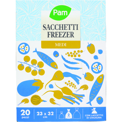 PAM PANORAMA Sacchetti Freezer 23x32 cm 20 pz