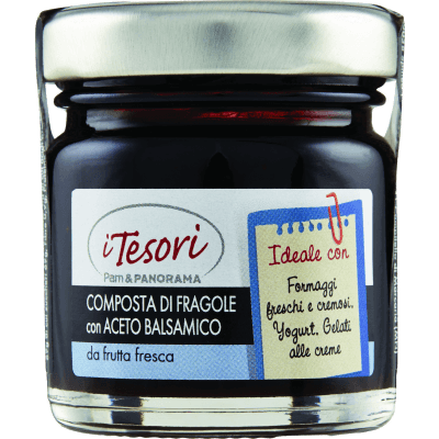 I TESORI Composta di Fragole con Aceto Balsamico 42 g