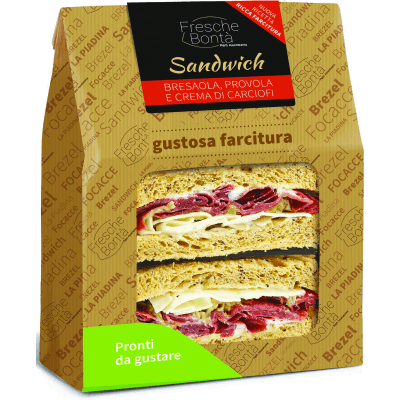 Sandwich bresaola e carciofi