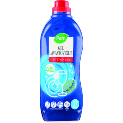 PAM Gel Lavastoviglie Tutto in Uno Profumo di Limone 750 mL
