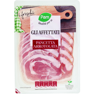 PAM Qualità per te gli Affettati Pancetta Arrotolata 100 g