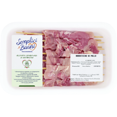 SEMPLICI E BUONI Senza Antibiotici Arrosticini di Pollo 0,300 kg