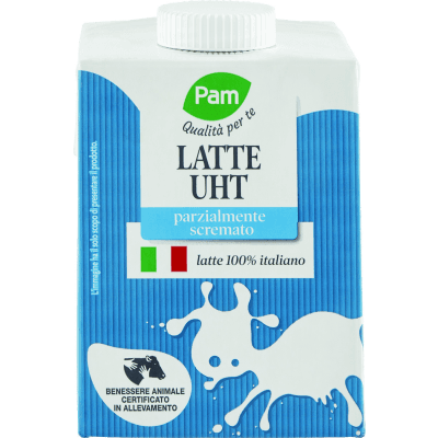 PAM Qualità per te Latte UHT parzialmente scremato 0.5 L