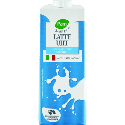 PAM Qualità per te Latte UHT parzialmente scremato 1 L