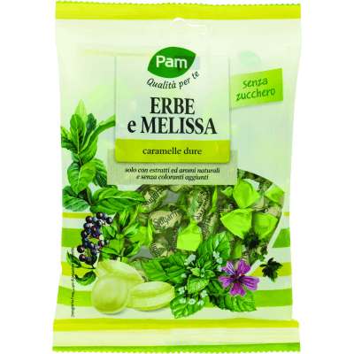 PAM Qualità per te Erbe e Melissa caramelle dure 70 g