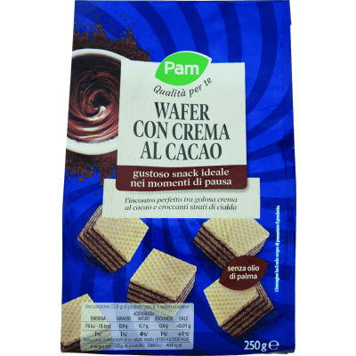 PAM Qualità per te Wafer con Crema al Cacao 250 g