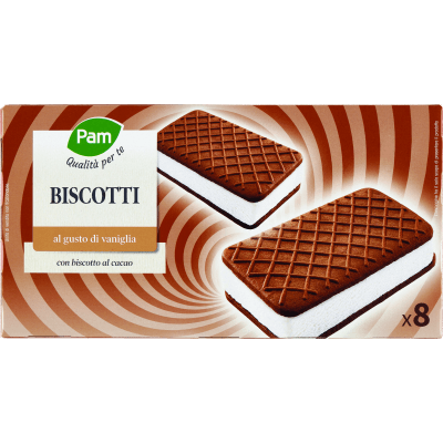 PAM Qualità per te Biscotti al gusto di vaniglia 8 x 50 g