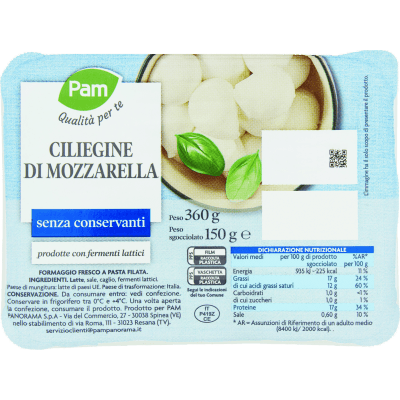PAM Qualità per te Ciliegine di Mozzarella 150 g