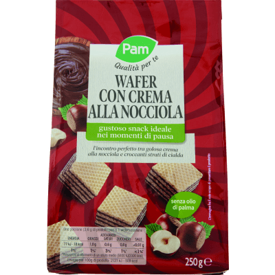 PAM Qualità per te Wafer con Crema alla Nocciola 250 g