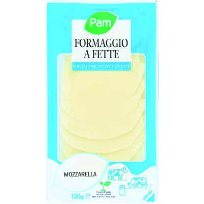 PAM Qualità per te Formaggio a Fette Mozzarella 150 g