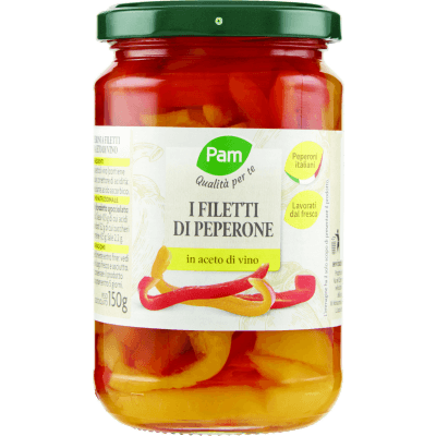 PAM Qualità per te i Filetti di Peperone in aceto di vino 300 g