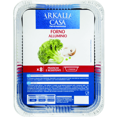 PAM PANORAMA Vaschette alluminio Forno 6 porzioni 4 pz