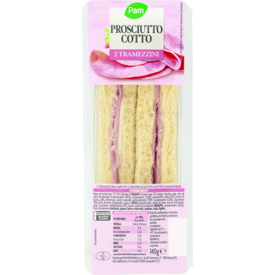 PAM Prosciutto Cotto 2 Tramezzini 140 g