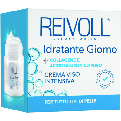 Reivoll crema viso idratante giorno collagene e acido ialuronico puro 50ml