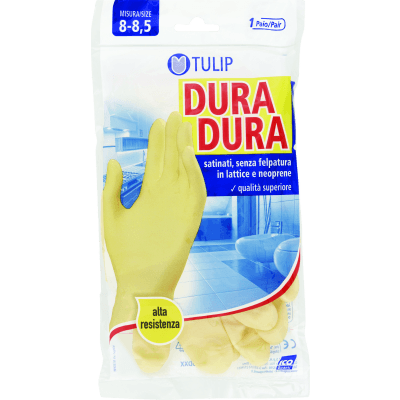 Tulip Dura Dura Guanti satinati, senza felpatura in lattice e neoprene Misura 8-8,5 1 Paio