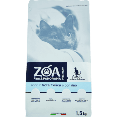 ZOA PREMIUM Adult palato delicato ricco in trota fresca e con riso 1,5 kg