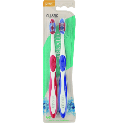 Spazzolino classic setole medie ARKALIA 2 pezzi
