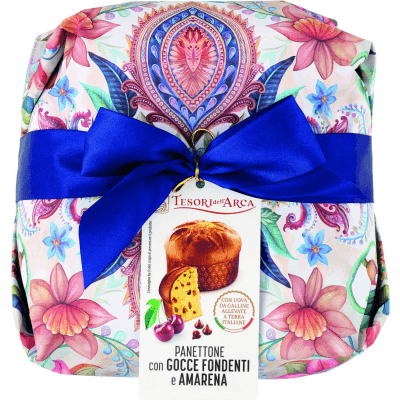 TESORI DELL'ARCA Panettone con Gocce Fondenti e Amarena 1000 g