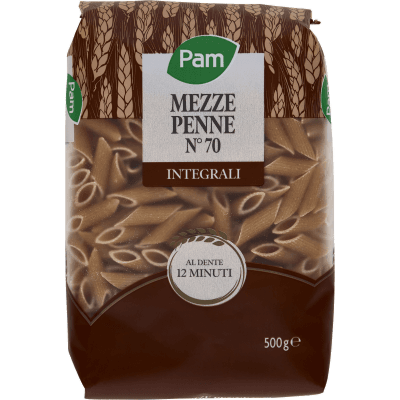 PAM Mezze Penne N° 70 Integrali 500 g