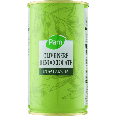 PAM Olive Nere Denocciolate in Salamoia 350 g