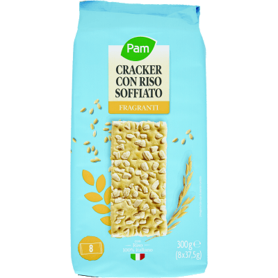 PAM Cracker con Riso Soffiato Fragranti 8 x 37,5 g