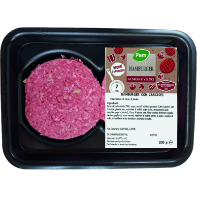 Hamburger bovino ai carciofi