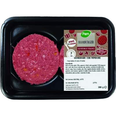 Hamburger bovino ai peperoni