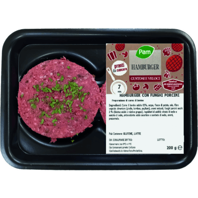 Pam-hamburger ai funghi