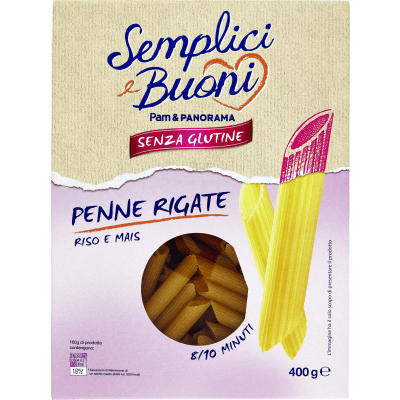 SEMPLICI E BUONI Senza Glutine Penne Rigate Riso e Mais 400 g