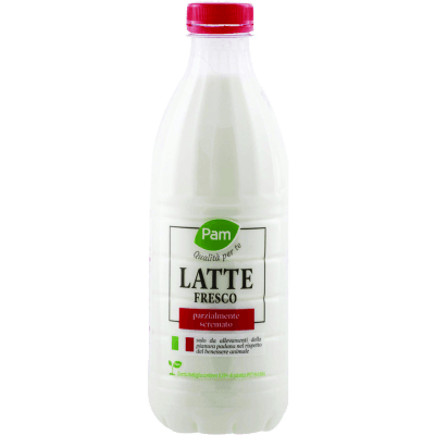 Latte fresco parzialmente scremato PAM 1 l