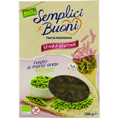 SEMPLICI E BUONI Senza Glutine Fusilli di Piselli Verdi Biologici 250 g