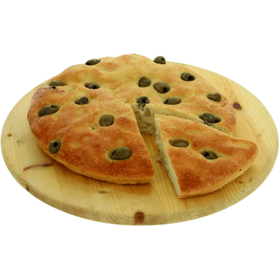 Focaccia tonda olive xl