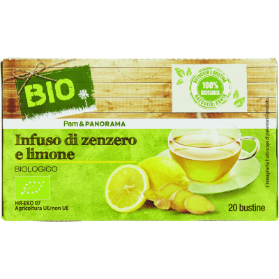 BIO Infuso di zenzero e limone 20 x 1,85 g