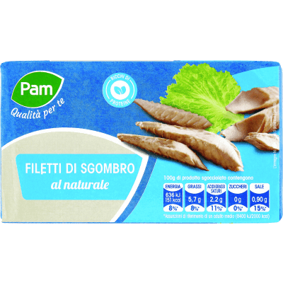 PAM Qualità per te Filetti di Sgombro al naturale 125 g