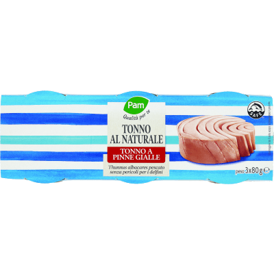 PAM Qualità per te Tonno al Naturale 3 x 80 g