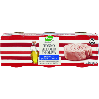 PAM Qualità per te Tonno all'Olio di Oliva 3 x 80 g